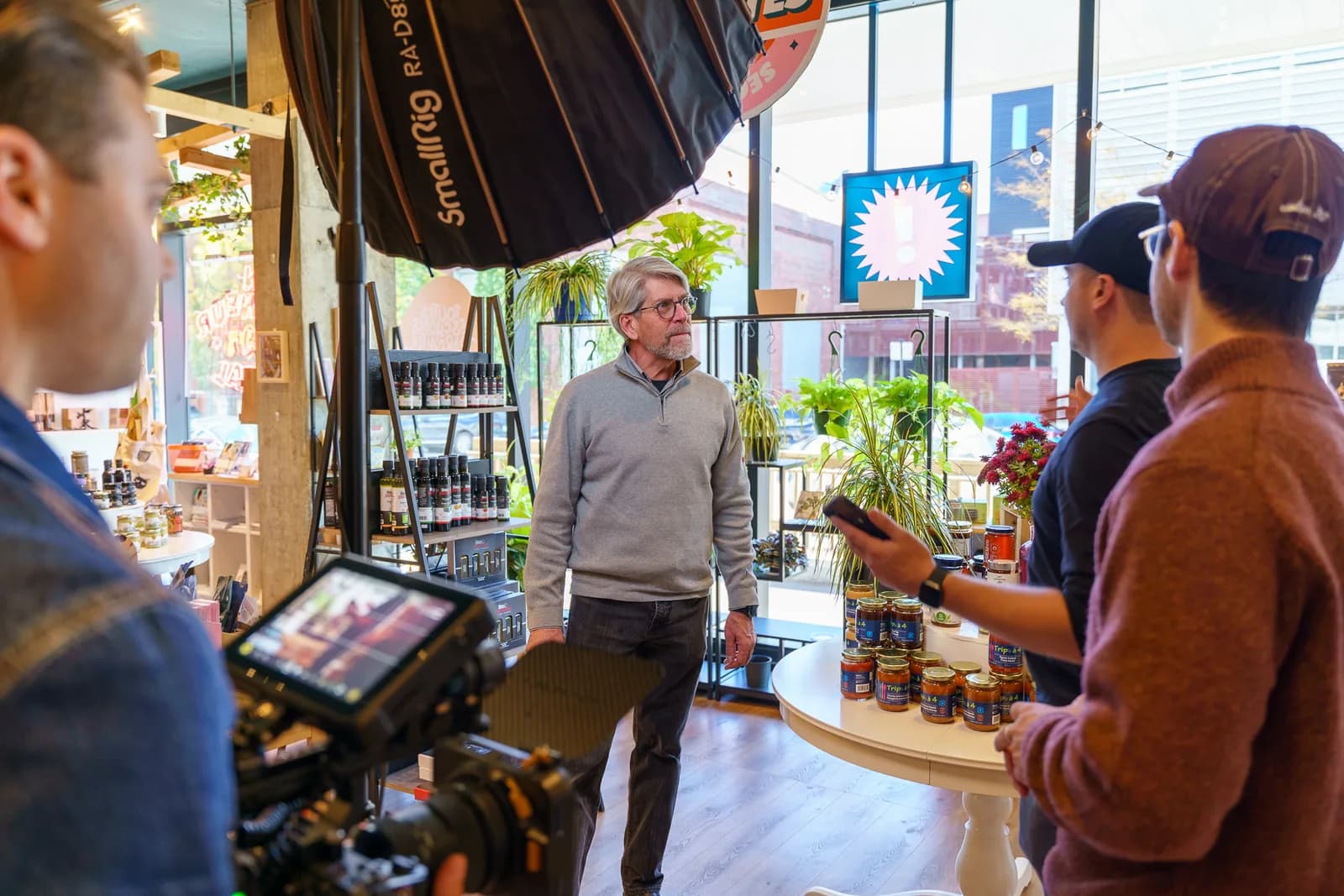 Tournage de contenu en commerce de détail